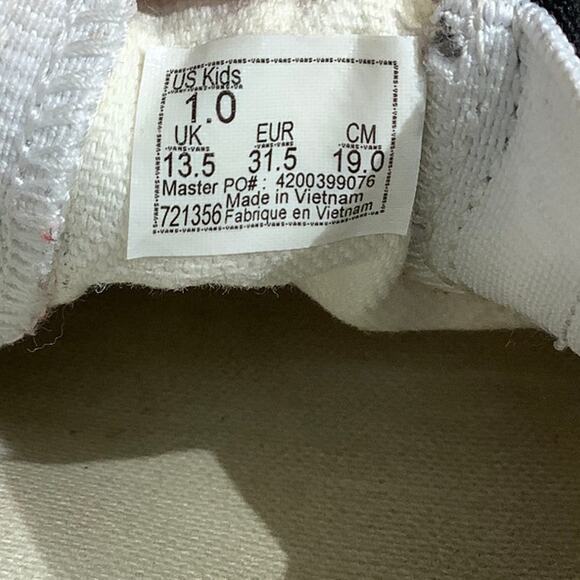 Vans Kids Slip-On Shoes Size 1 — Black/White Checkerboard, Classic, Casual - Picture 7 of 7